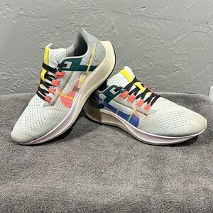 🔥🔥 NIKE Air Zoom Pegasus 38 Premium Running Shoes Blue Pink Women Sz 11 - EUC